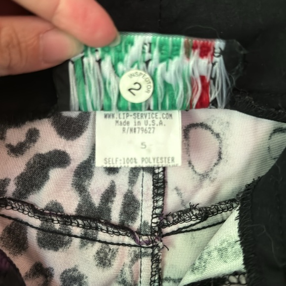 VTG Lip Service Los Angeles purple Cheetah leopard Fuzzy Pants Size 5 - Picture 8 of 8
